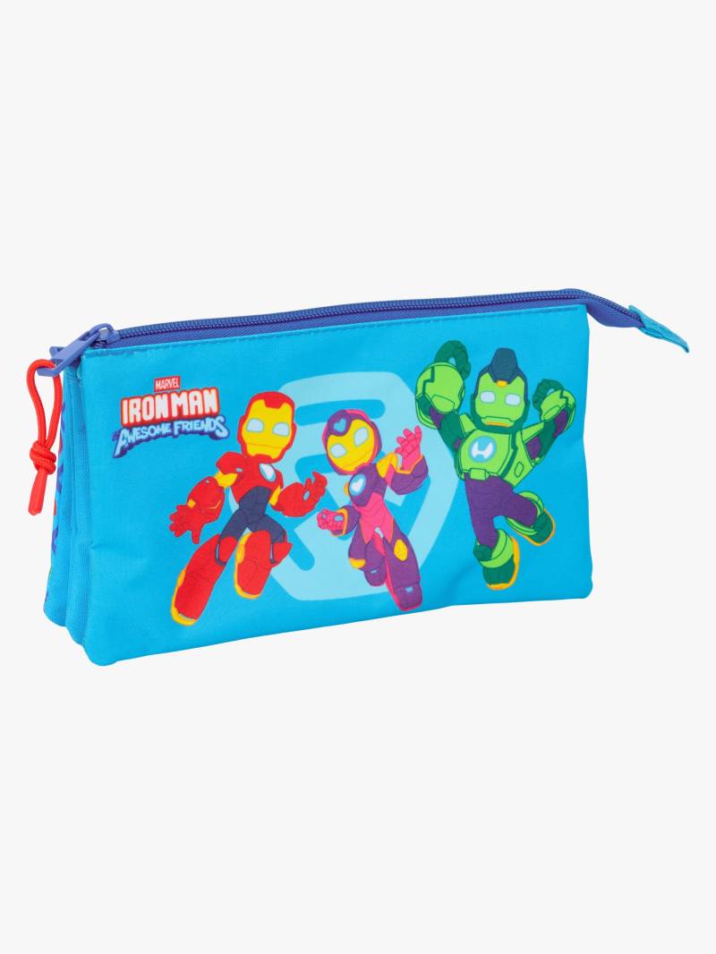 Marvel Iron Man Dreifach-Federmäppchen, Blau von Marvel