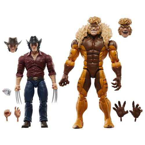 Marvel Legends Series - Logan vs. Säbelzähne - 50. Jahrestag der Comics von Wolbezno - Doppelpack mit 15 cm Sammelfiguren Marvel Legends Series - Logan vs. Säbelzähne - 50. Jahrestag der Comics von Wolbezno - Doppelpack mit 15 cm Sammelfiguren von Marvel