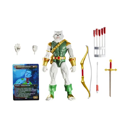 Marvel Legends Series Magic: The Gathering Man-Wolf, Spider-Man Action-Figur Plus Exklusive Foil Sammelkarte von Marvel
