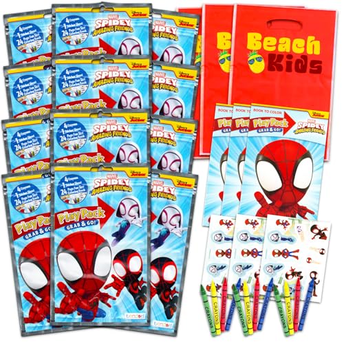 Marvel Shop Spidey and His Amazing Friends Birthday Party Favors and Supplies for Kids ~ Bundle with 12 Marvel Spidey Activity Play Packs for Boys and Girls with Mini Coloring Book, Stickers Marvel Shop Spidey and His Amazing Friends Birthday Party Favors and Supplies for Kids ~ Bundle with 12 Marvel Spidey Activity Play Packs for Boys and Girls with Mini Coloring Book, Stickers von Marvel