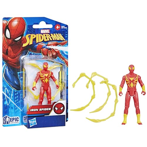 Marvel Spider-Man Epic Hero Series 10 cm große Iron Spider Action-Figur, Red, Gold Marvel Spider-Man Epic Hero Series 10 cm große Iron Spider Action-Figur, Red, Gold von Marvel