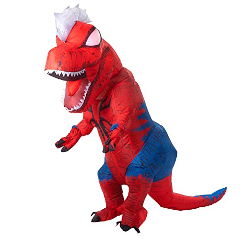 Marvel Spider-Rex aufblasbares Kostüm - aufblasbares Erwachsenenkostüm von Spider-Rex Dinosaurier mit Handschuhen von Marvel