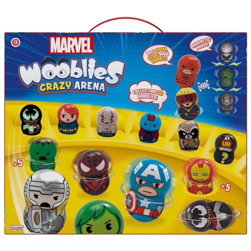 Marvel Wooblies K02WBM005 1 Ultra Rare Sammelfigur Magnetfigur Spielzeug Battle Crazy Arena für Jungen & Mädchen ab 3 Jahren, gemischte Farben Marvel Wooblies K02WBM005 1 Ultra Rare Sammelfigur Magnetfigur Spielzeug Battle Crazy Arena für Jungen & Mädchen ab 3 Jahren, gemischte Farben von Marvel