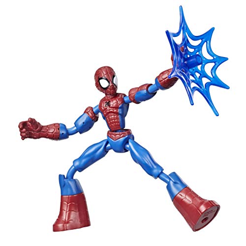 Marvel E7686 biegbare und bewegliche Spider-Man Action-Figur, 15 cm große bewegliche Figur, enthält Netz-Accessoire, für Kids ab 6 Jahren von Marvel