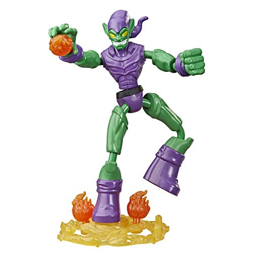 Spider-Man Marvel Bend and Flex Grüner Kobold Action-Figur, 15 cm große biegbare Figur, enthält Effekt-Accessoires, für Kids ab 6 Jahren von Marvel
