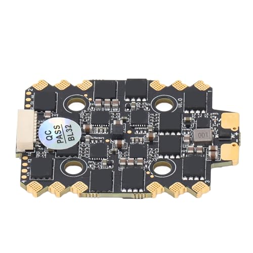 MasYosh 4 in 1 ESC E70 G1, 2-8S 70A Blheli 32 Flugcontroller, Hochleistungs-MOSFET mit Telemetrierendite für 20x20 Mm Rahmen von MasYosh