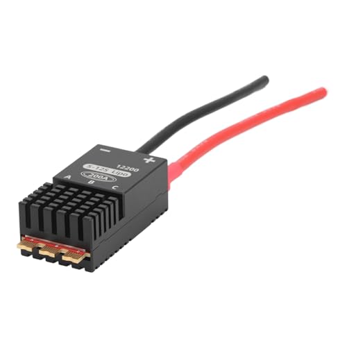 MasYosh Hubschrauber Electronic Speed ​​Controller, 200A Bürstenloser Motor ESC mit 128 kHz PWM, CNC -Kühlkörper, Mehrfachschutz für RC -Drohnen Modellflugzeugautos Boote Boote von MasYosh