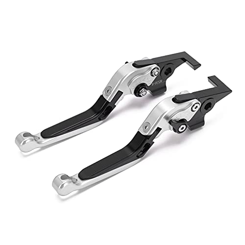 MasYosh Motorrad Einstellbare Bremskupplung Hebel CNC Aluminiumlegierung Ersatz für TMAX 530 2012–2019 (Silber) von MasYosh