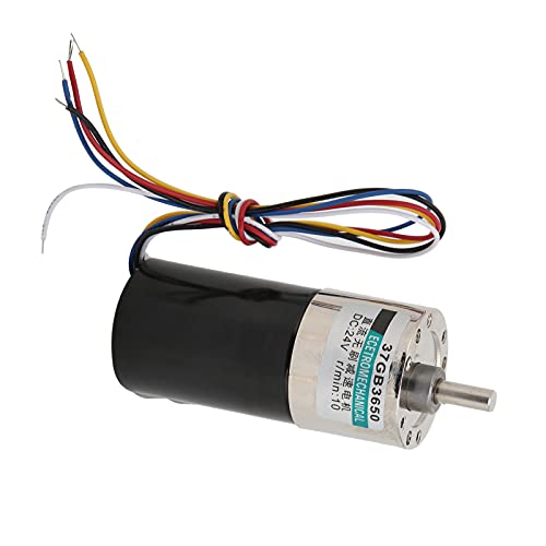 MasYosh Pinsel ohne Geschwindigkeitsreduzierer Motor Mini DC24V CW/CCW Ruhig für Mikromaschinen XD-37GB3650 (10 U/min/min) von MasYosh