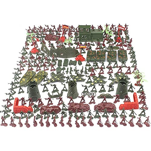 Mini Soldaten Figuren Spielzeug, 290 Stück Armee Männer Militär Set, Militärbasis Set Kriegssoldaten Spielset, Armee Mann und Waffenausrüstung Zubehör, für Jungen Party Favor von MasYosh