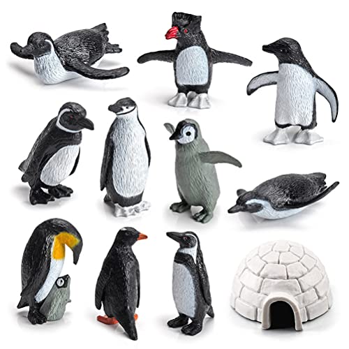 Pinguine-Figuren, 11 Stück Arktische Tierfiguren, niedliche Pinguin-Figur, Miniatur-Spielzeug für Kinder von MasYosh