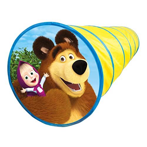 Mascha und der Bär Spieltunnel, Kinderspielzeug (Kindertunnel für drinnen und draußen, Spielzeug für Kinder ab 3 Jahren geeignet, Maße: 180 x 48 cm), Mehrfarbig von Mascha und der Bär