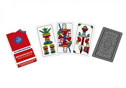 Masenghini: Bergamasche, 100 % Kunststoff, italienische Spielkarten, Deck mit 40 Karten Masenghini: Bergamasche, 100 % Kunststoff, italienische Spielkarten, Deck mit 40 Karten von Masenghini