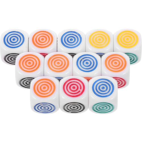Maseyivi Farblehrwürfel, Lernwürfel | Bunte runde Kreiswürfel-Lehrwürfel - 12 Stück kindersicheres Lernspielzeug, verbessert die Farberkennung für Kinder, Jungen und Mädchen von Maseyivi