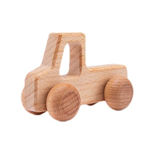 Maseyivi Holzautomodelle,Holzautospielzeug - Trägheits-Kinderautospielzeug,Niedliche Fahrzeugspielzeuge für Jungen und Mädchen, sturzsichere Automodelle für Kindergarten und Kindergarten von Maseyivi