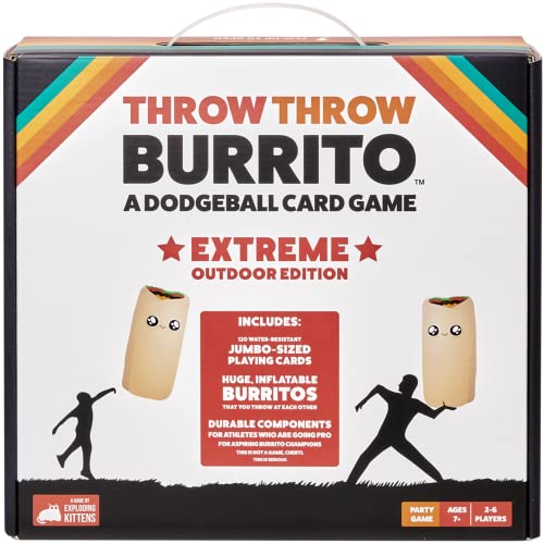 Exploding Kittens Throw Throw Burrito Extreme Outdoor Edition - Fun Family Card Games for Adults Teens & Kids - A Dodgeball Card Game von Exploding Kittens