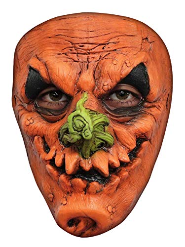 Grinsender Kürbis Maske des Grauens aus Latex - Erwachsenen Horror Kostüm Halbmaske - ideal für Halloween, Karneval, Motto-Party von Maskworld