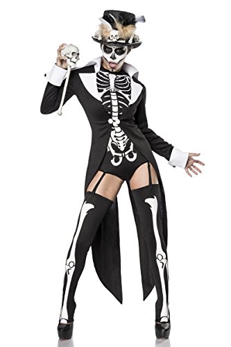 Mask Paradise Halloween Damen Kostüm Voodoo Priesterin aus PES in der Farbe Schwarz-Weiß, Gr. M, 80079-010-025 von Mask Paradise