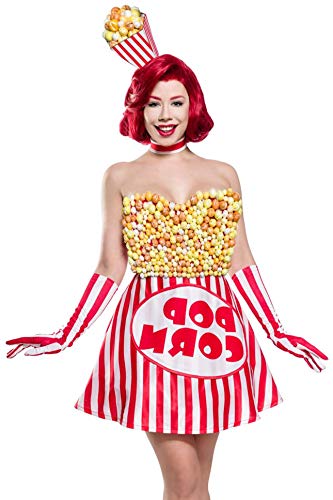 Mask Paradise 80142-009-026 S??es Popcorn Girl 80142-ausgefallene Kost?me L, Rot, L von Mask Paradise