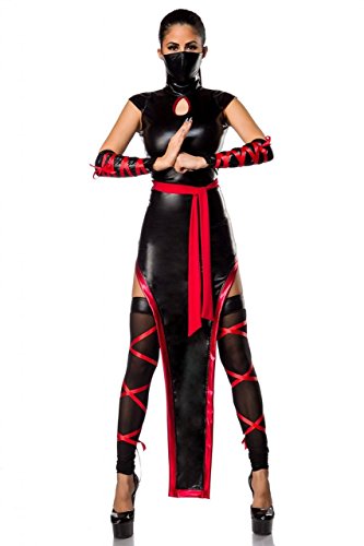 Mask Paradise Atixo Hot Ninja Komplettset - schwarz/rot, Gr??e Atixo:XL von Mask Paradise