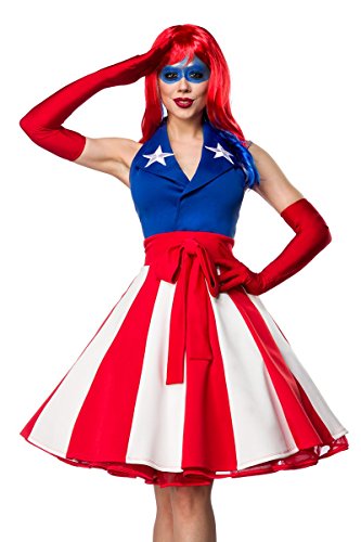 Mask Paradise Atixo Miss America Kost?mset - blau/rot/wei?, Gr??e Atixo:2XL von Mask Paradise