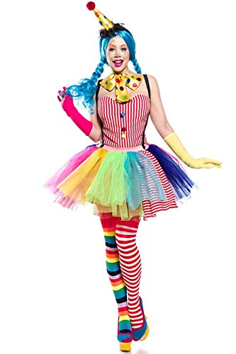 Mask Paradise Clown Girl, Kost?mset f?r Damen, Gr??e: S von Mask Paradise