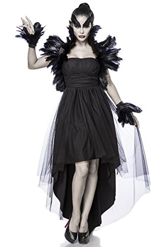 Mask Paradise Halloween Damen Kost?m Crow Witch aus Polyester und Elasthan in der Farbe Schwarz, Gr. XS, 80064-002-029 von Mask Paradise