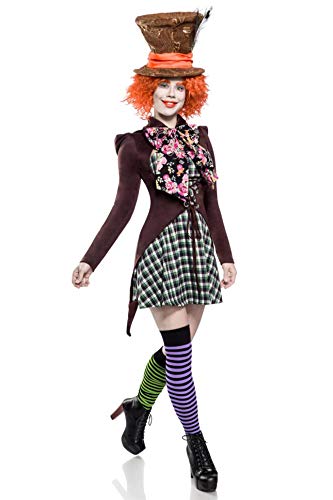 Mask Paradise Halloween Damen Kost?m Insane Hatter aus PES in der Farbe Bunt, Gr??e: S, 80136-071-024 von Mask Paradise