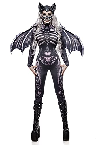 Mask Paradise Skull Bat Lady (Komplettset) M Schwarz/Grau von Mask Paradise