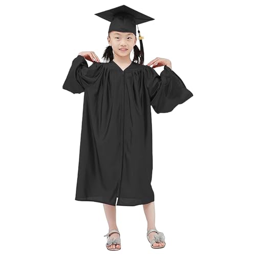 Maskjuwio -Toga-Abschlusskleid-Set -Kindergartenkostüme und -kappen Schulabschlusskostüme Crossdressing Mittelschulkostüme Crossdressing Kleidung Kleinkind (Black, 5-6 Years) von Maskjuwio