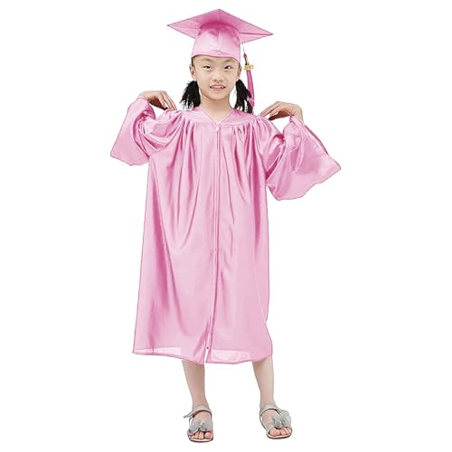 Maskjuwio -Toga-Abschlusskleid-Set -Kindergartenkostüme und -kappen Schulabschlusskostüme Crossdressing Mittelschulkostüme Crossdressing Kleidung Kleinkind (Pink, 7-8 Years) von Maskjuwio