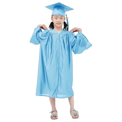 Maskjuwio -Toga-Abschlusskleid-Set -Kindergartenkostüme und -kappen Schulabschlusskostüme Crossdressing Mittelschulkostüme Crossdressing Kleidung Kleinkind (Sky Blue, 6-7 Years) von Maskjuwio