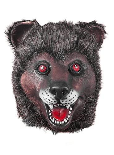 Bär Maske aus Latex - Vollmaske als Verkleidung für Halloween, Karneval & Motto-Party von Maskworld