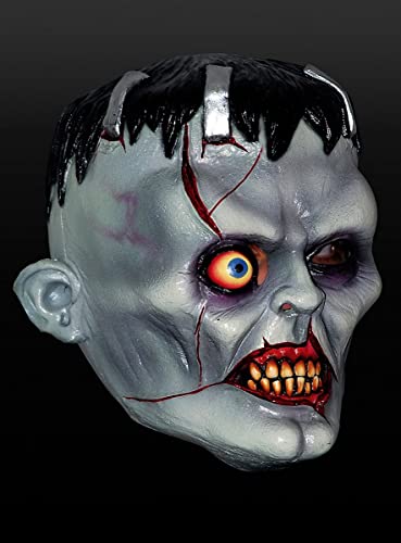 Comic Frankenstein Maske aus Latex - Erwachsenen Horror Kostüm Vollmaske - ideal auch für Karneval, Motto- & Grusel-Party von Maskworld