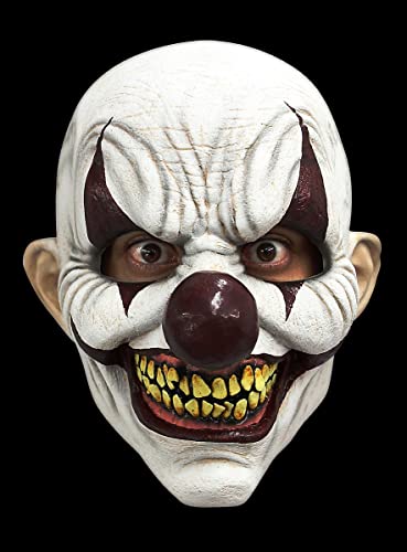 Diabolischer Clown Maske des Grauens aus Latex - Erwachsenen Horror Kostüm Vollmaske - ideal auch für Karneval, Motto- & Grusel-Party von Maskworld