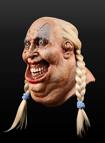 Dicke Zombie Bauerstochter Maske des Grauens aus Latex - ideal für Halloween, Karneval, Motto- & Grusel-Party von Maskworld