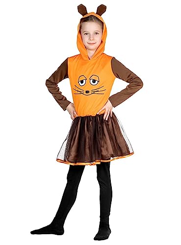 Die Sendung mit der Maus - Maus Kleid für Kinder - Kindergröße: 104 - Kostüm für Karneval, Halloween & Motto-Party von Maskworld