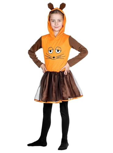 Die Sendung mit der Maus - Maus Kleid für Kinder - Kindergröße: 128 - Kostüm für Karneval, Halloween & Motto-Party von Maskworld