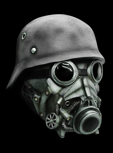 Endzeit Soldat Maske des Grauens aus Latex - ideal für Halloween, Karneval, Motto- & Grusel-Party von Maskworld