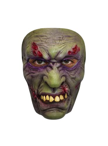 Frankenstein Maske des Grauens aus Latex - Erwachsenen Horror Kostüm Halbmaske Monster Ungeheuer - ideal für Halloween, Karneval, Motto- & Grusel-Party von Maskworld