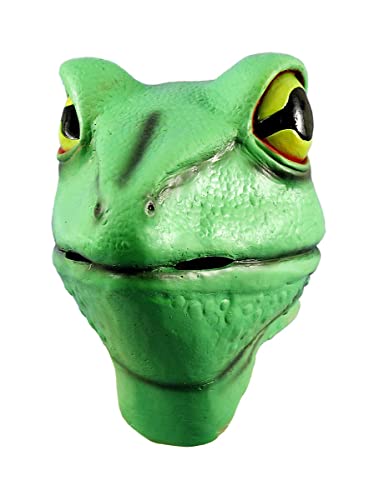 Frosch Maske aus Latex - Vollmaske als Verkleidung für Halloween, Karneval & Motto-Party von Maskworld