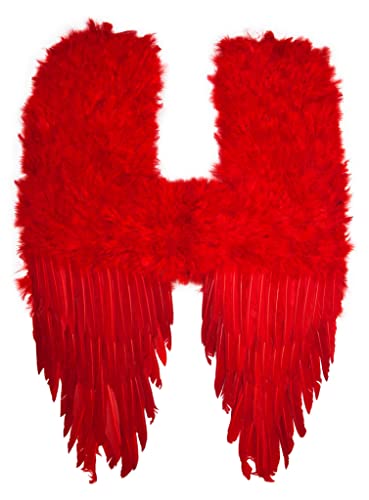 Große rote Dämonenflügel aus Federn - Kostüm-Zubehör für Karneval, Halloween & Motto-Party Große rote Dämonenflügel aus Federn - Kostüm-Zubehör für Karneval, Halloween & Motto-Party von Maskworld