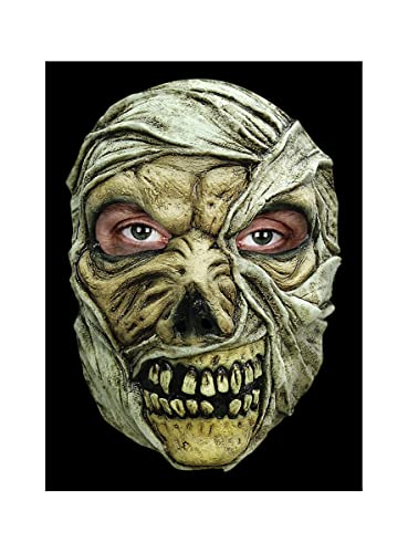 Gruftmumie Maske des Grauens aus Latex - Erwachsenen Horror Kostüm Vollmaske - ideal auch für Karneval, Motto- & Grusel-Party von Maskworld