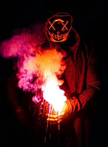 Halloween LED Maske rot - leuchtet im Dunkeln - Kostüm-Zubehör Karneval, Horror & Motto-Party Halloween LED Maske rot - leuchtet im Dunkeln - Kostüm-Zubehör Karneval, Horror & Motto-Party von Maskworld