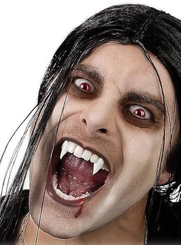 Herausfahrbare Vampirzähne - Künstliche Fangzähne auf Zahnblende aus Kunststoff - Kostüm-Zubehör für Halloween & Motto-Party Herausfahrbare Vampirzähne - Künstliche Fangzähne auf Zahnblende aus Kunststoff - Kostüm-Zubehör für Halloween & Motto-Party von Maskworld