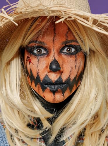 Hochwertiges Halloween Make-up Set - Vogelscheuche - Verkleidung Schminke - Karneval & Motto-Party von Maskworld
