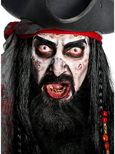 Hochwertiges Halloween Schminke Komplett-Set Zombie-Pirat mit perfekt abgestimmten Komponenten - Wunden Make-Up - Horrorhaut - Aqua Make-Up - Zahnlack Nikotin von Maskworld