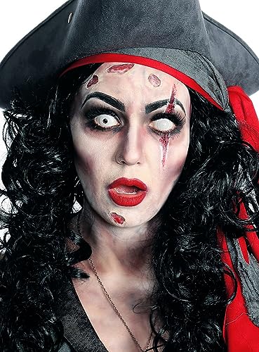 Hochwertiges Halloween Schminke Komplett-Set Zombie-Piratin mit perfekt abgestimmten Komponenten - Wunden Make-Up - Horrorhaut - Aqua Make-Up - Eye Shadow Hochwertiges Halloween Schminke Komplett-Set Zombie-Piratin mit perfekt abgestimmten Komponenten - Wunden Make-Up - Horrorhaut - Aqua Make-Up - Eye Shadow von Maskworld