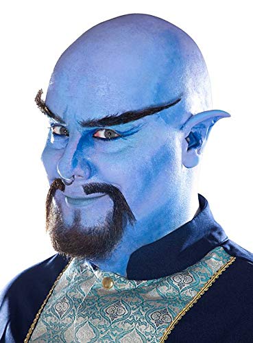 Hochwertiges Karneval & Halloween Schminke Komplett-Set Dschinn mit perfekt abgestimmten Komponenten - 2X Aqua Make-Up - Ohren - Kinn-Bart - Oberlippenbart - Augenbrauen von Maskworld