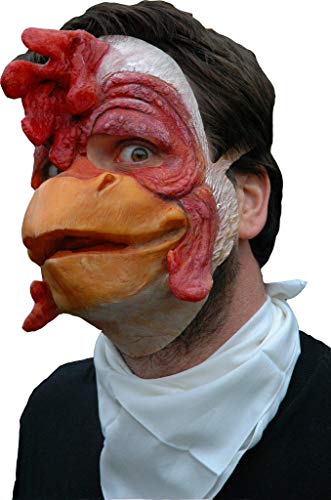 Huhn Maske aus Latex - Tiermaske verrücktes Huhn - ideal für Halloween, Karneval & Motto-Party von Maskworld